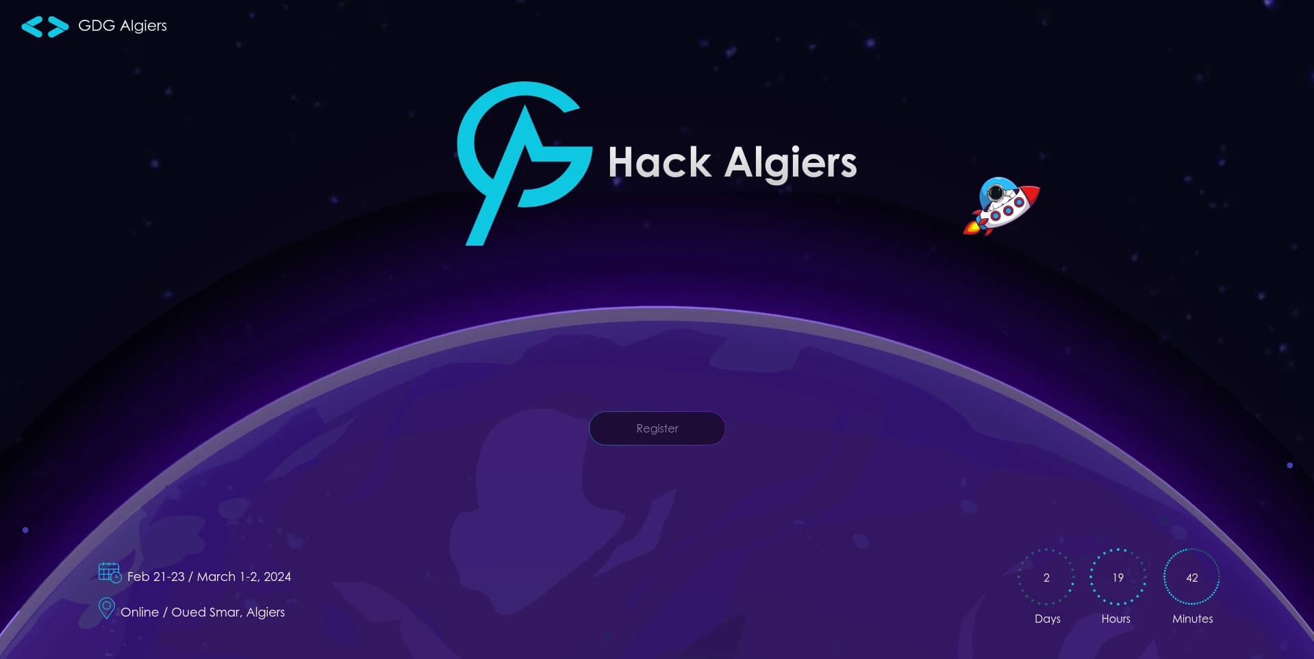 GDG Algiers GHack website screenshot 3