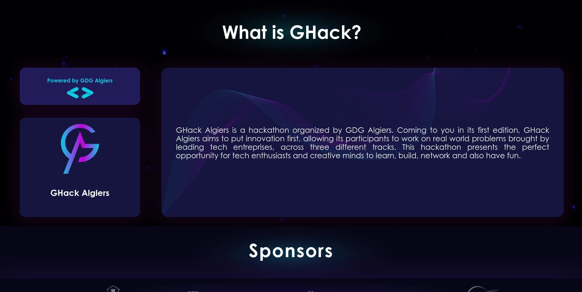 GDG Algiers GHack website screenshot 5