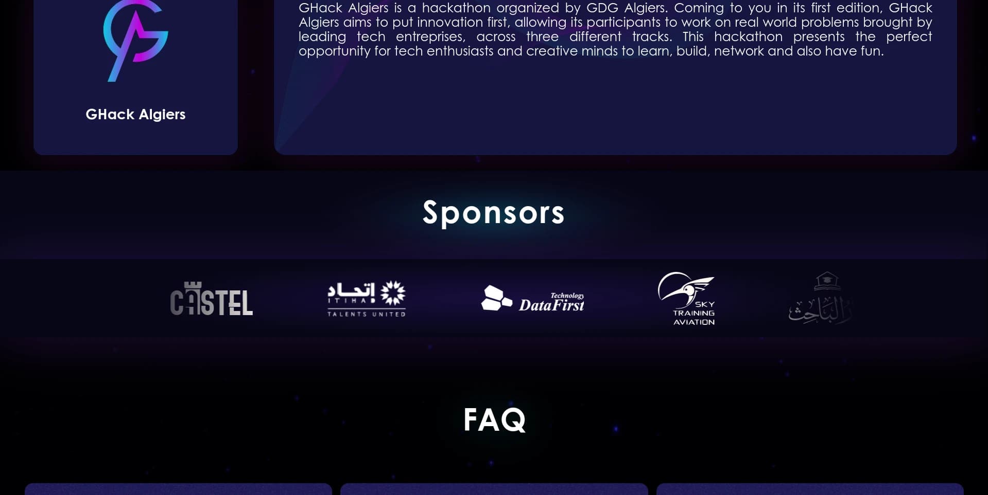 GDG Algiers GHack website screenshot 6