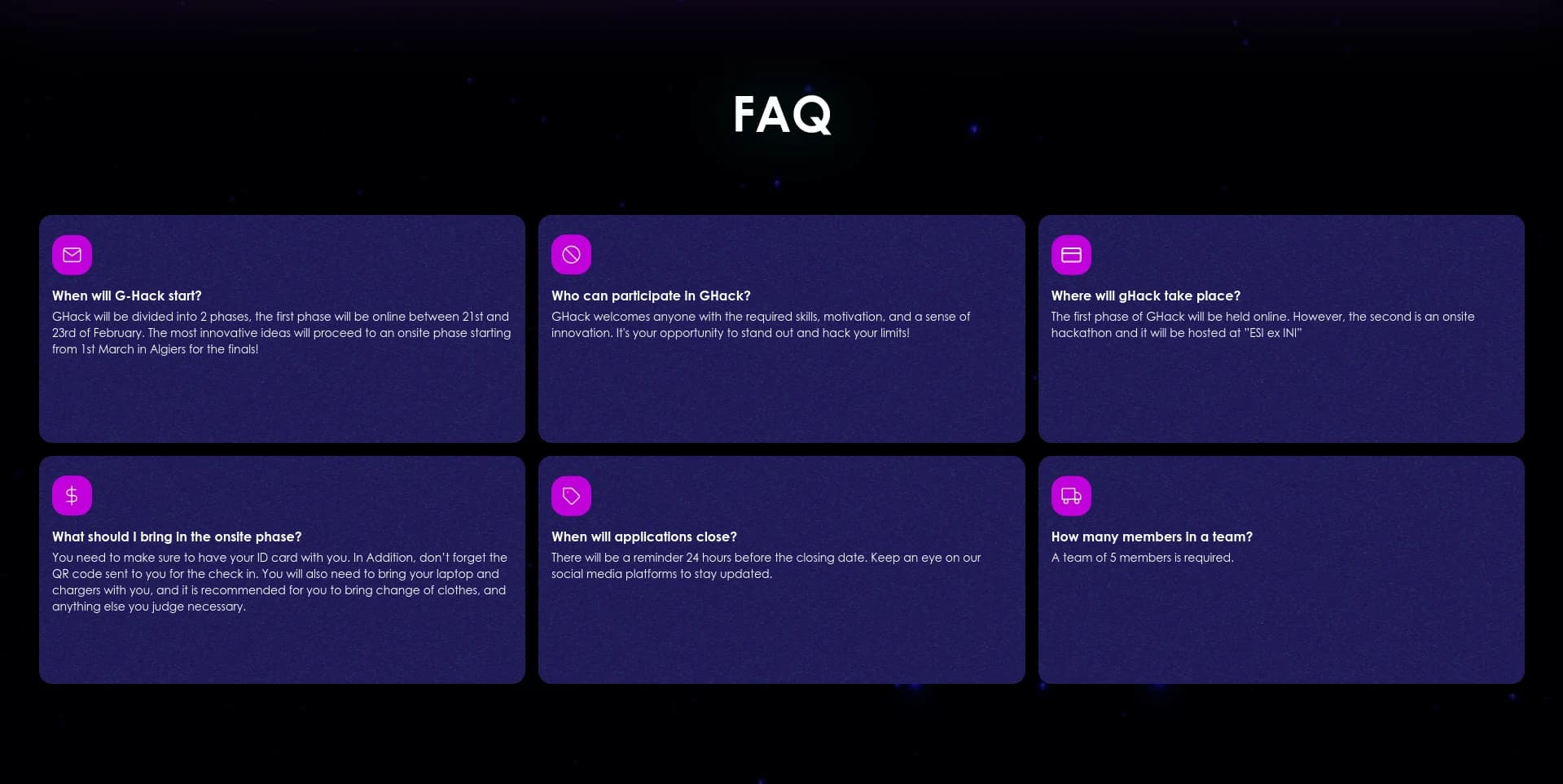 GDG Algiers GHack website screenshot 7