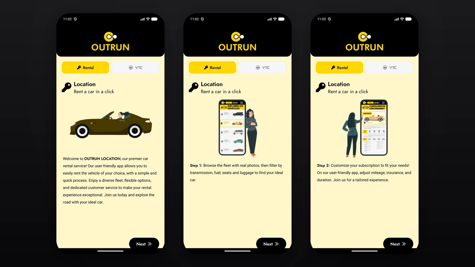 Outrun Rental Mobile screenshot 1
