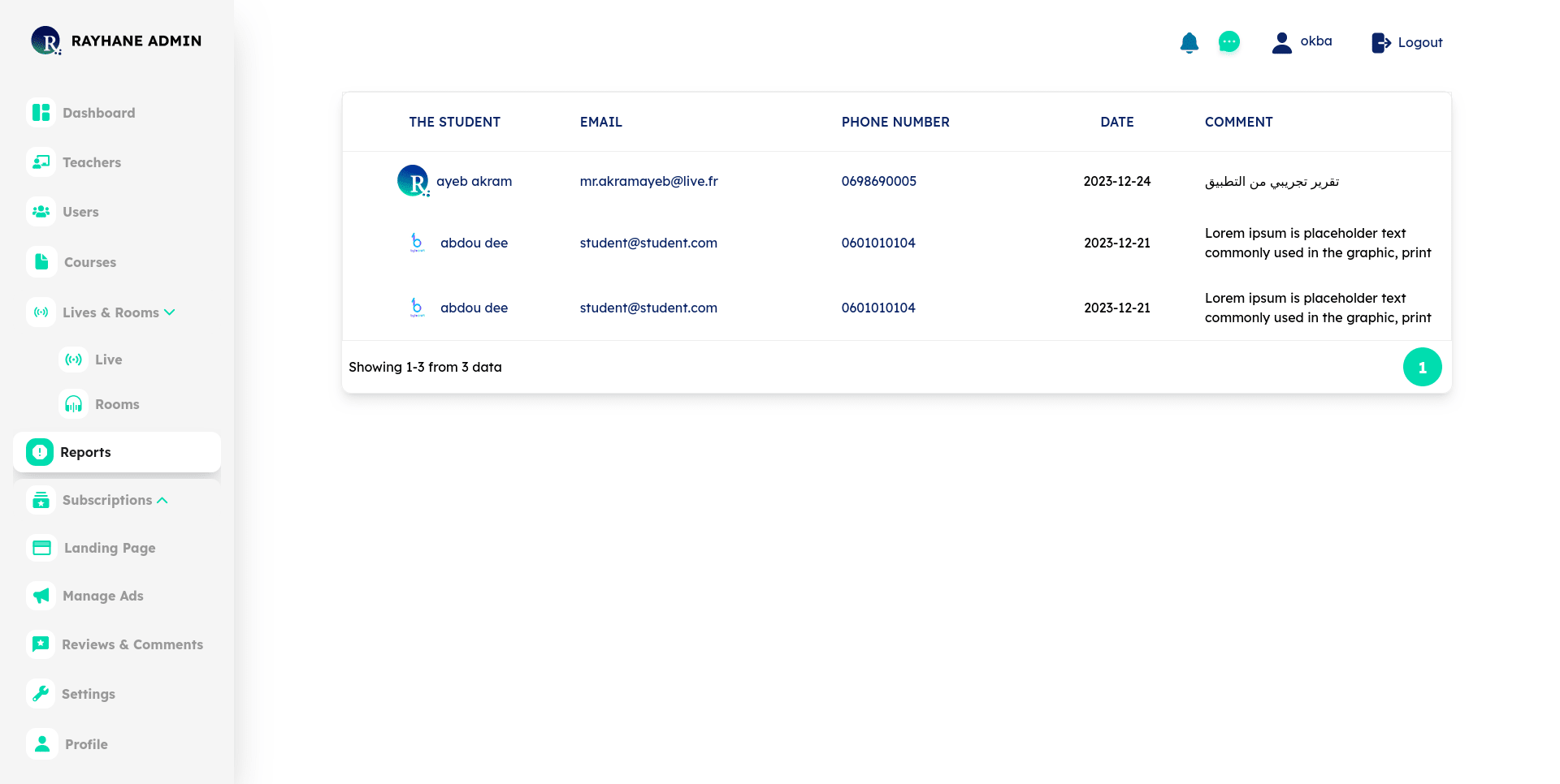 Rayhane ELearning screenshot 9